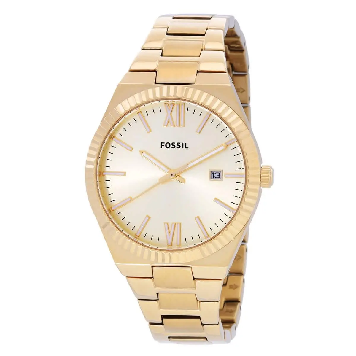 Fossil Scarlette Quartz Gold Dial Ladies Watch ES5299