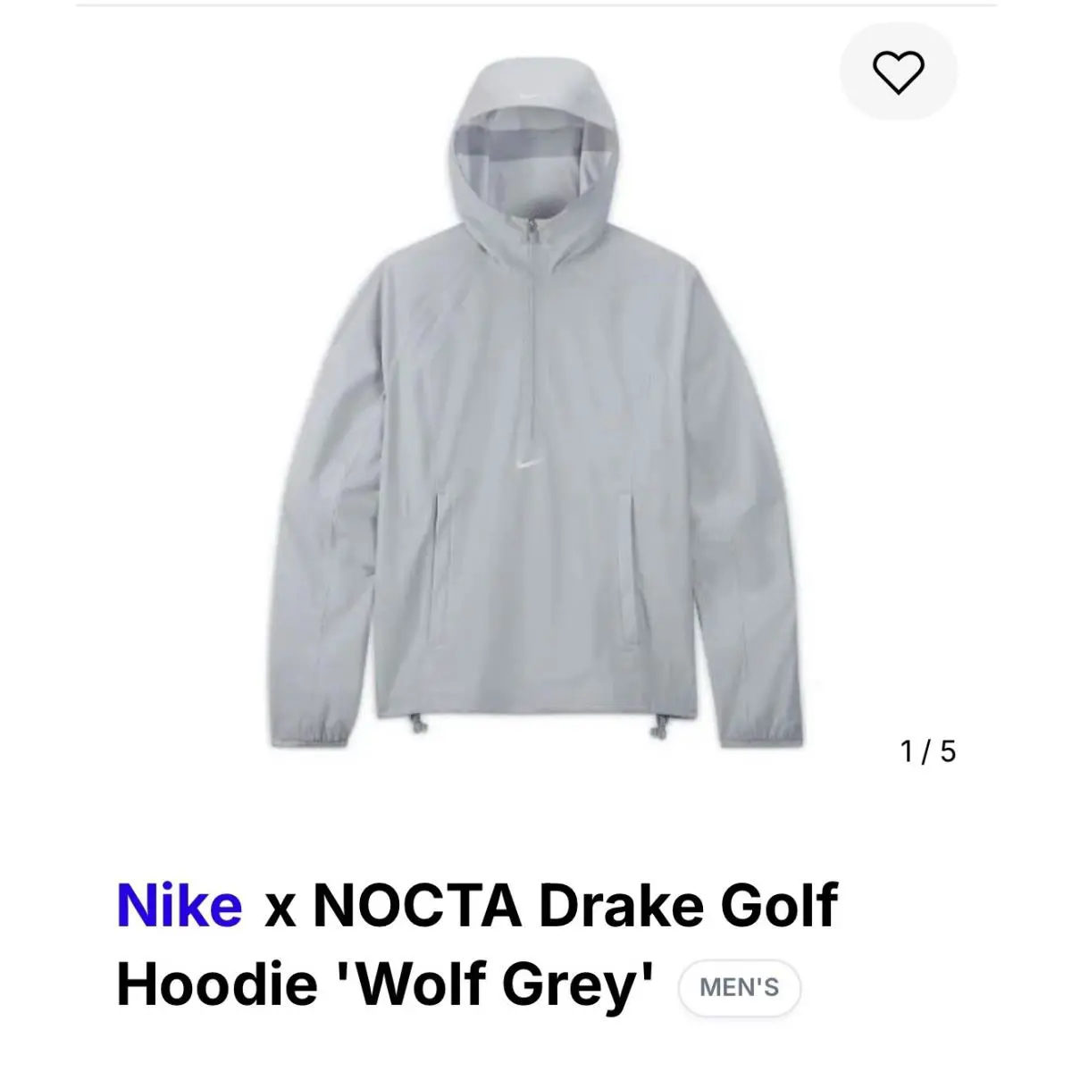 Nike clothing - Nike X Nocta Golf Hoodie - DJ5586-012 - Wolf Gray 4