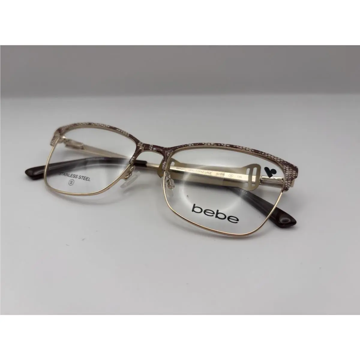 Burberry BB5221 200 Topaz Lace Eyeglasses Frames 52-16-135 Brown