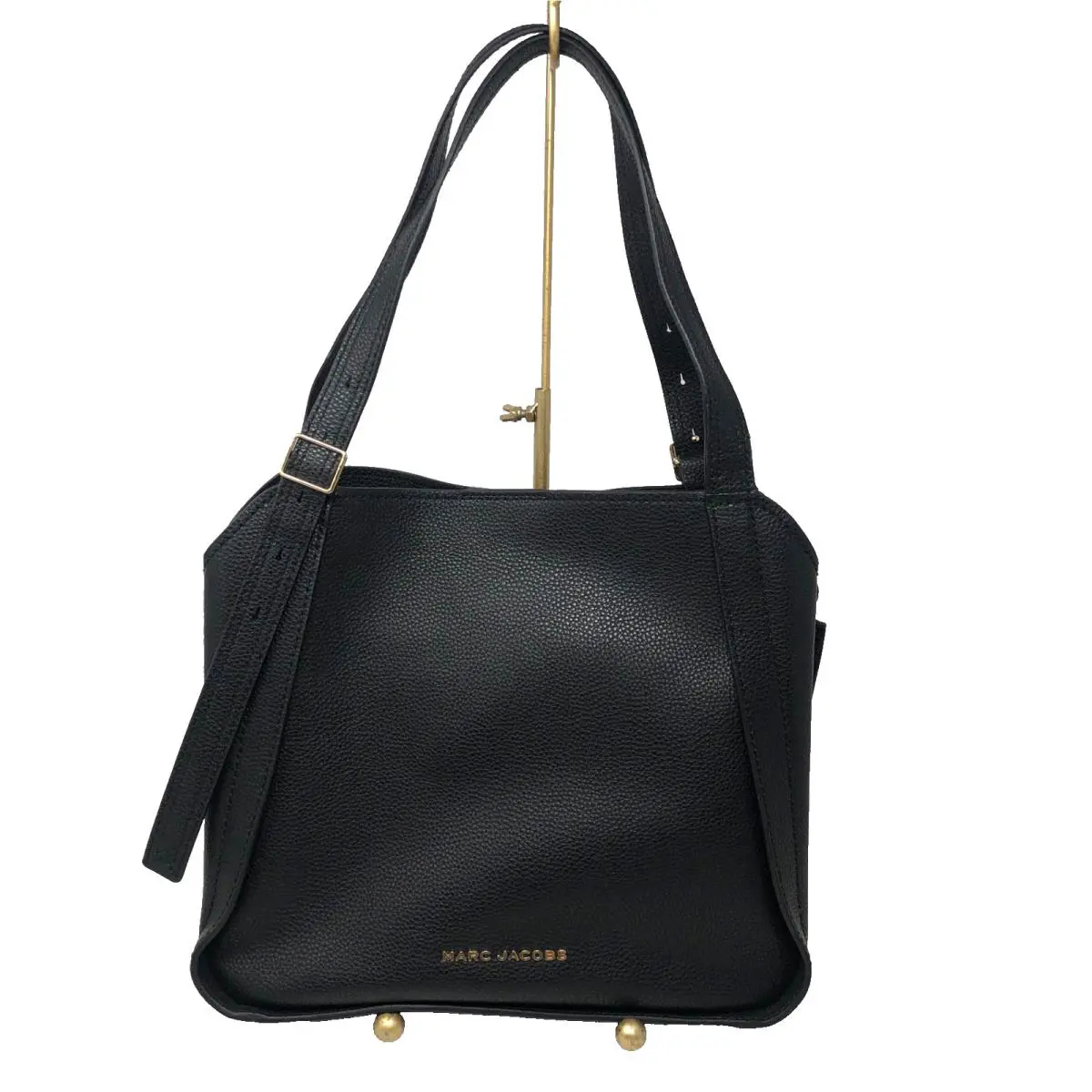 Marc Jacobs The Director Leather Shoulder Bag Black Large Pebbled Tote Classic