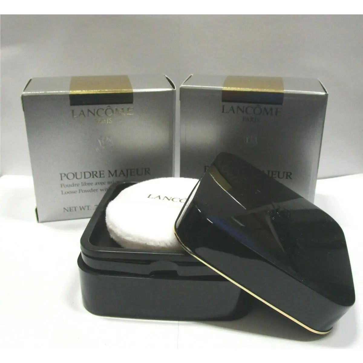 Lancome Pouder Majeur Loose Face Powder Matte Peche 0.7 OZ Boxed 2 PC