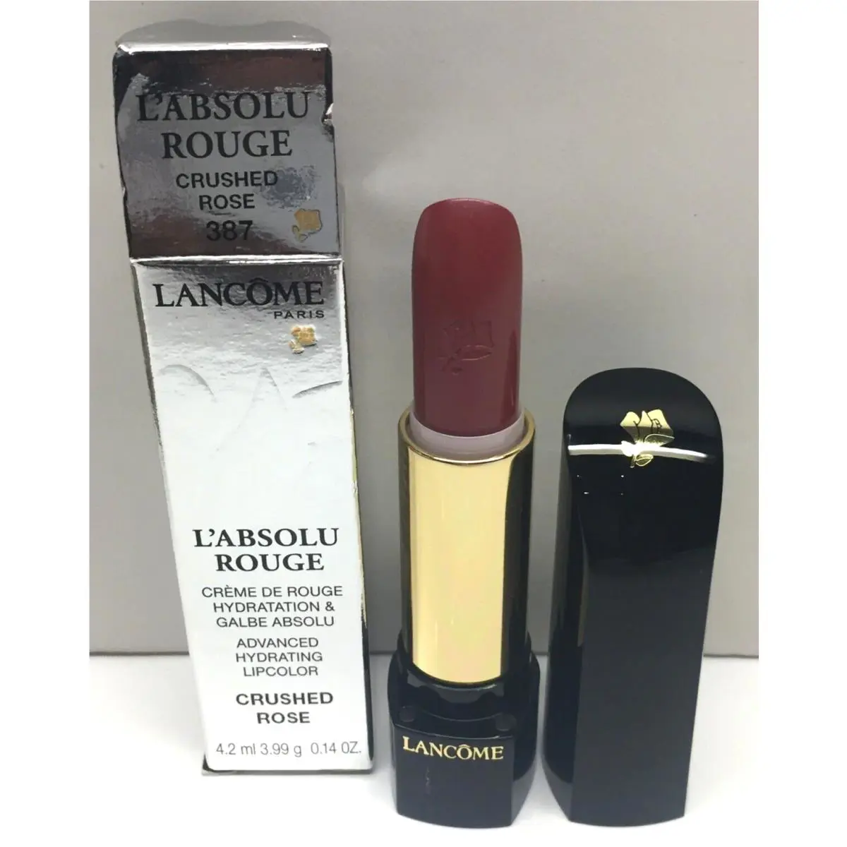 Lancome L`absolu Rouge Advanced Hydrating Lipstick 387 Crushed Rose Full Size