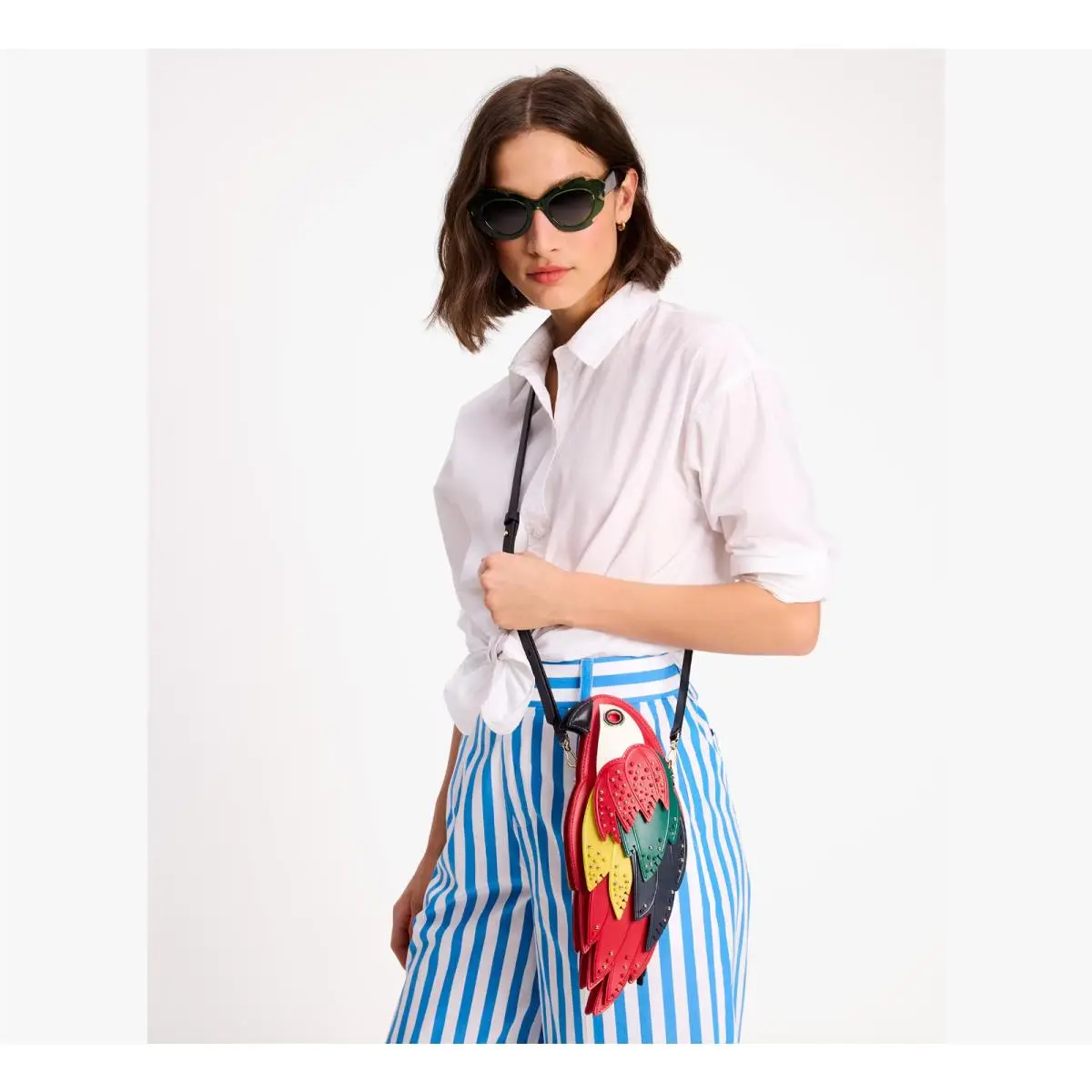 Kate Spade Rio Parrot Red Leather Crossbody Bag PXRUA370 Purse Retail