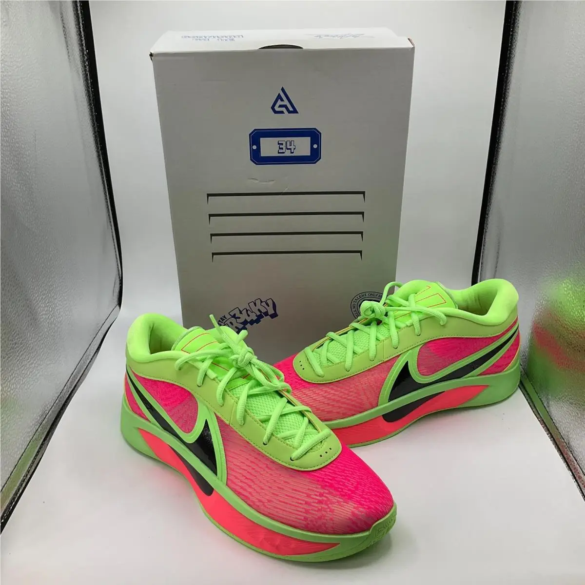 Nike Giannis Freak 6 Nrg Basketball Shoes Mens Size 10.5 Lime Pink HJ9109-300 - Green