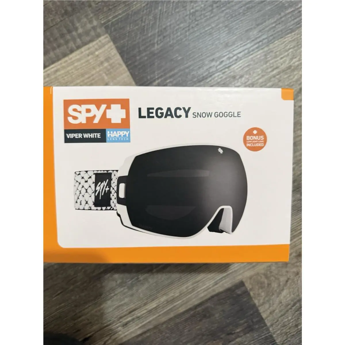 Spy Optic Legacy Snow Goggles - Viper White / Happy Black Spectra Mirror + Bonus