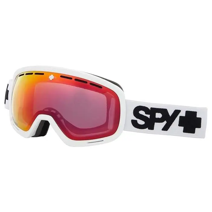 Spy Optic R3102 Marshall Matte White Happy Rose Red Spectra Snow Goggle - Frame: White, Lens: Red