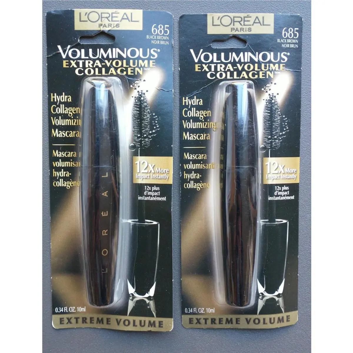 Loreal 2-PACK Voluminous Extra-volume Collagen 685 Black Brown Extreme Volume