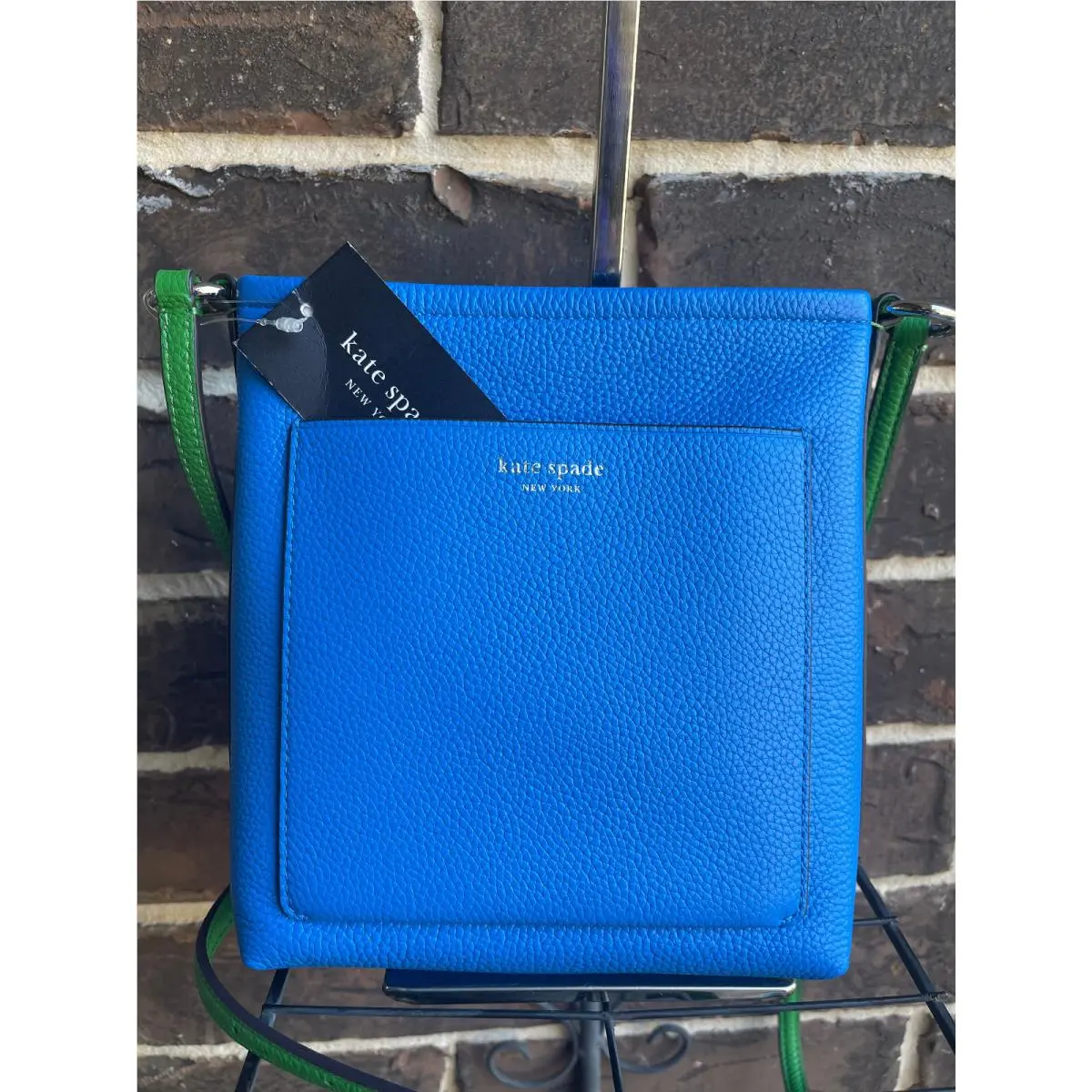 Kate Spade Ava Pebble Leather Sm Swingpack Crossbody Blue Green Colorblock