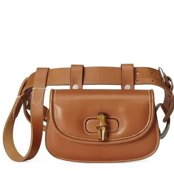 Gucci 2025 Mini Leather Bamboo 1947 Belt Bag