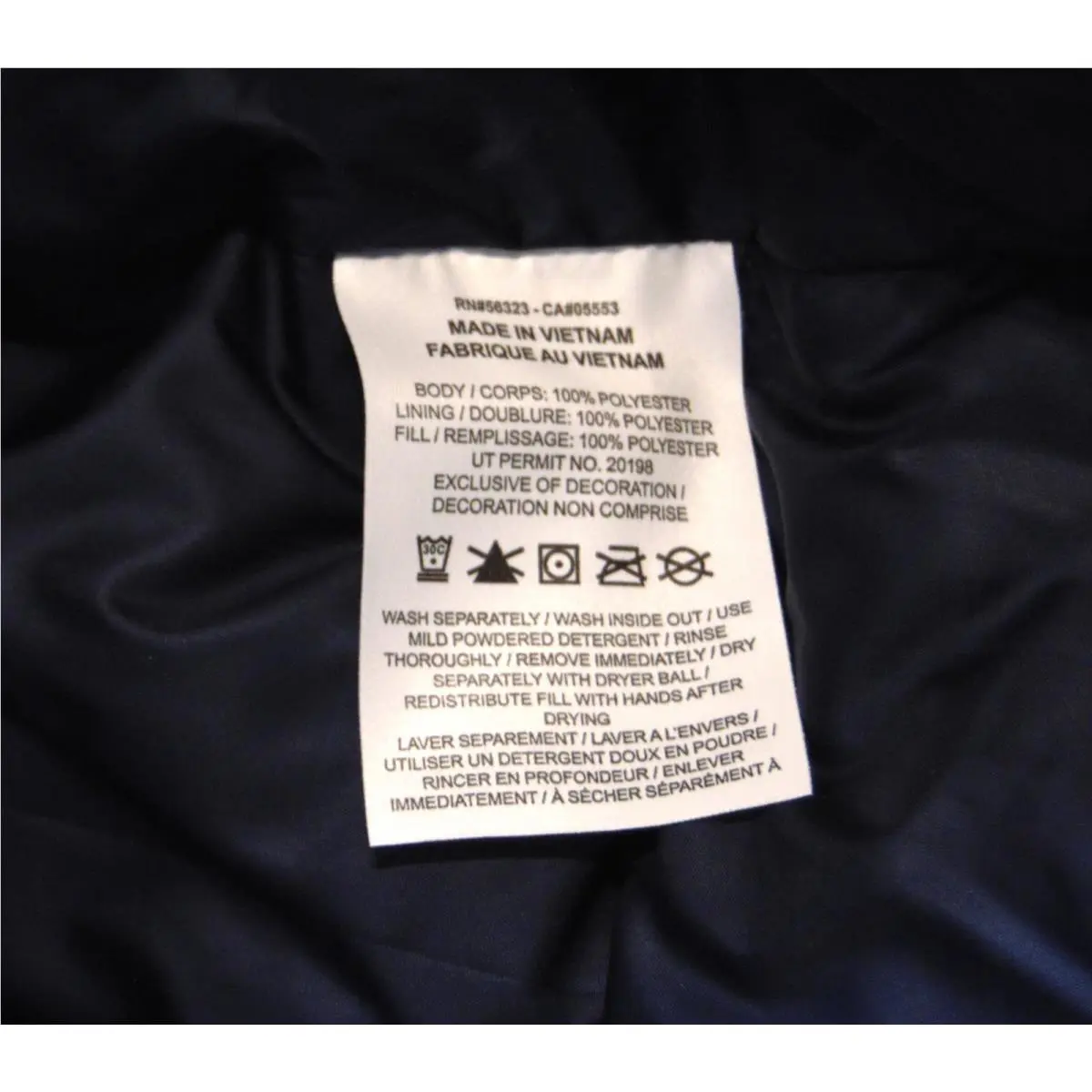 Nike clothing - Nike Windrunner Primaloft Parka Jacket - FB8189 410 - Midnight Navy Blue & White (UPC: 196607421925) 6
