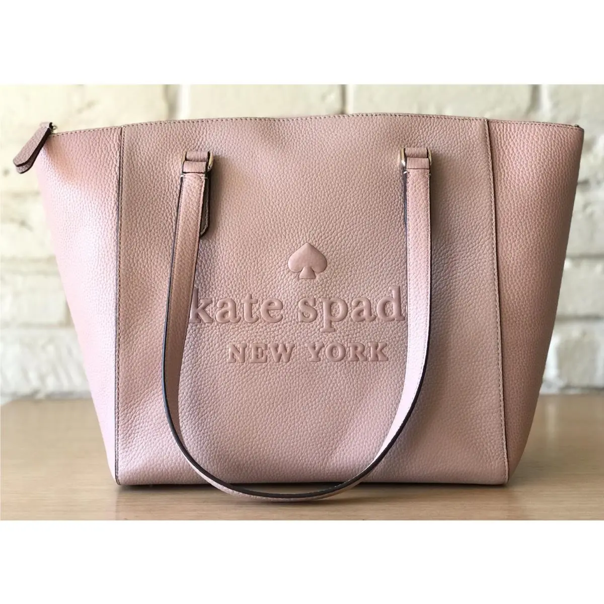 New Kate Spade New York Handbag Large Tote Sienne Logo Rosy-cheeks WKRU6066
