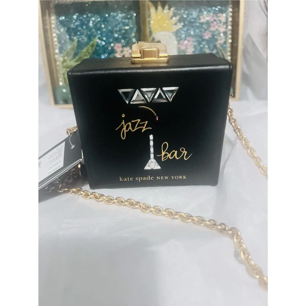 Kate Spade Perfect Match Micro Matchbox Chain Crossbody Bag Handbag Black New