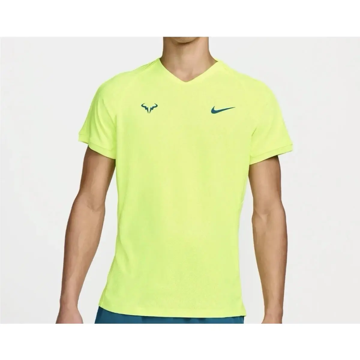 Nike Men’s Sz XL Rafa Dri-fit Adv Short-sleeve Tennis Top Volt FD5409-702