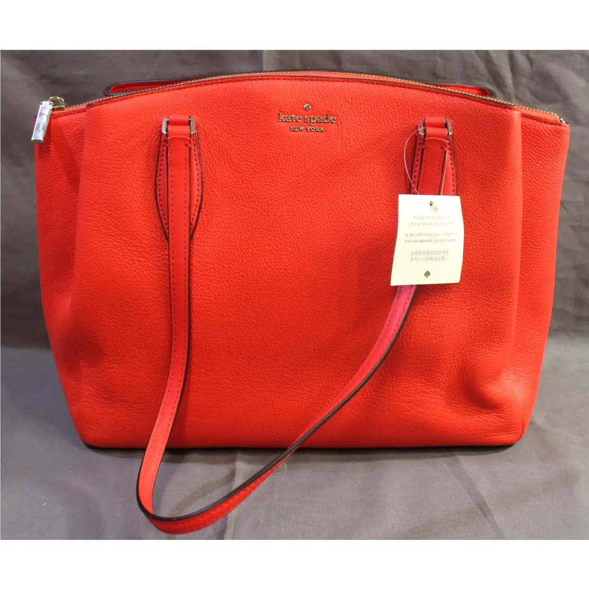 Kate Spade Large Triple Compartment Tote WKRU6948 Color: Tamarillo New