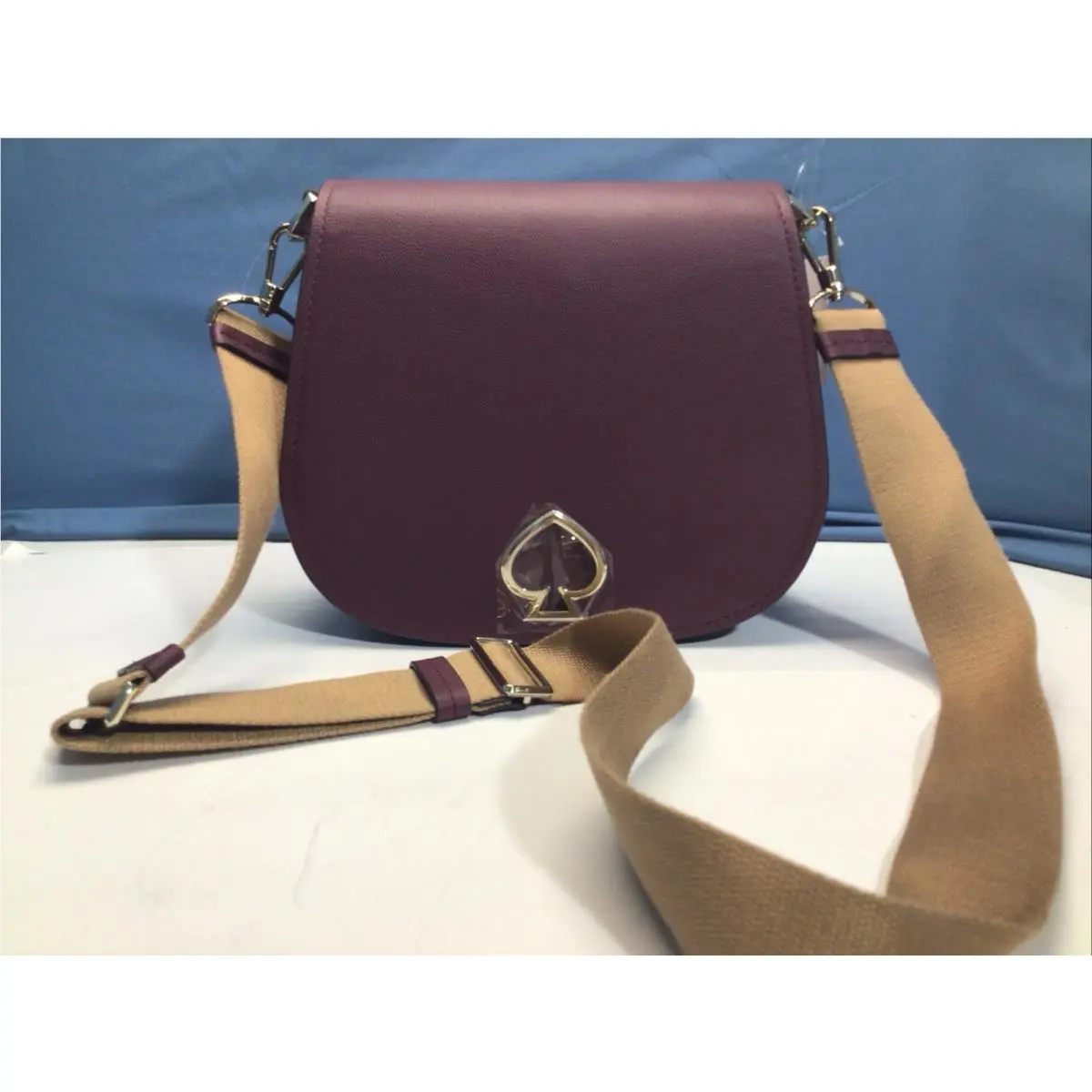 Kate Spade New York Large Suzy Saddle Bag Burgundy