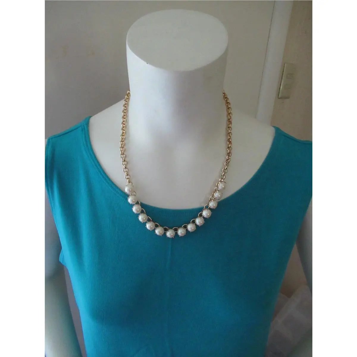 Kate Spade Beautiful Gold Plated Squared Away Pearl Necklace