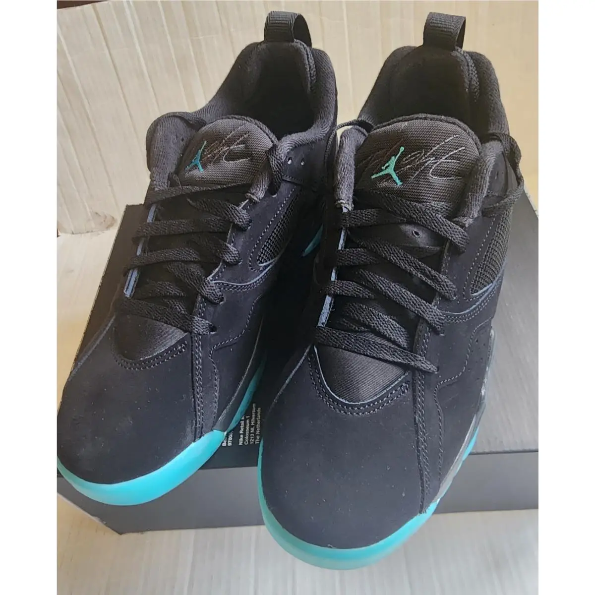 Air Jordan Men`s Sz 9 1/2 Mvp 92 Black Anthracite Tennis Shoes by Nike