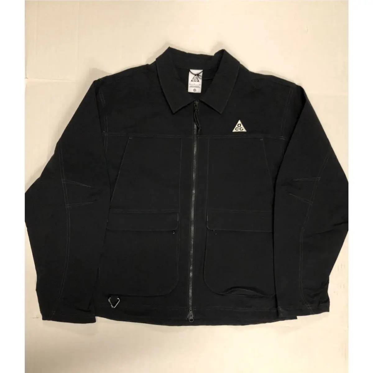 Nike Acg Smith Summit UV Jacket Triple Black HV0598-010 Size Small