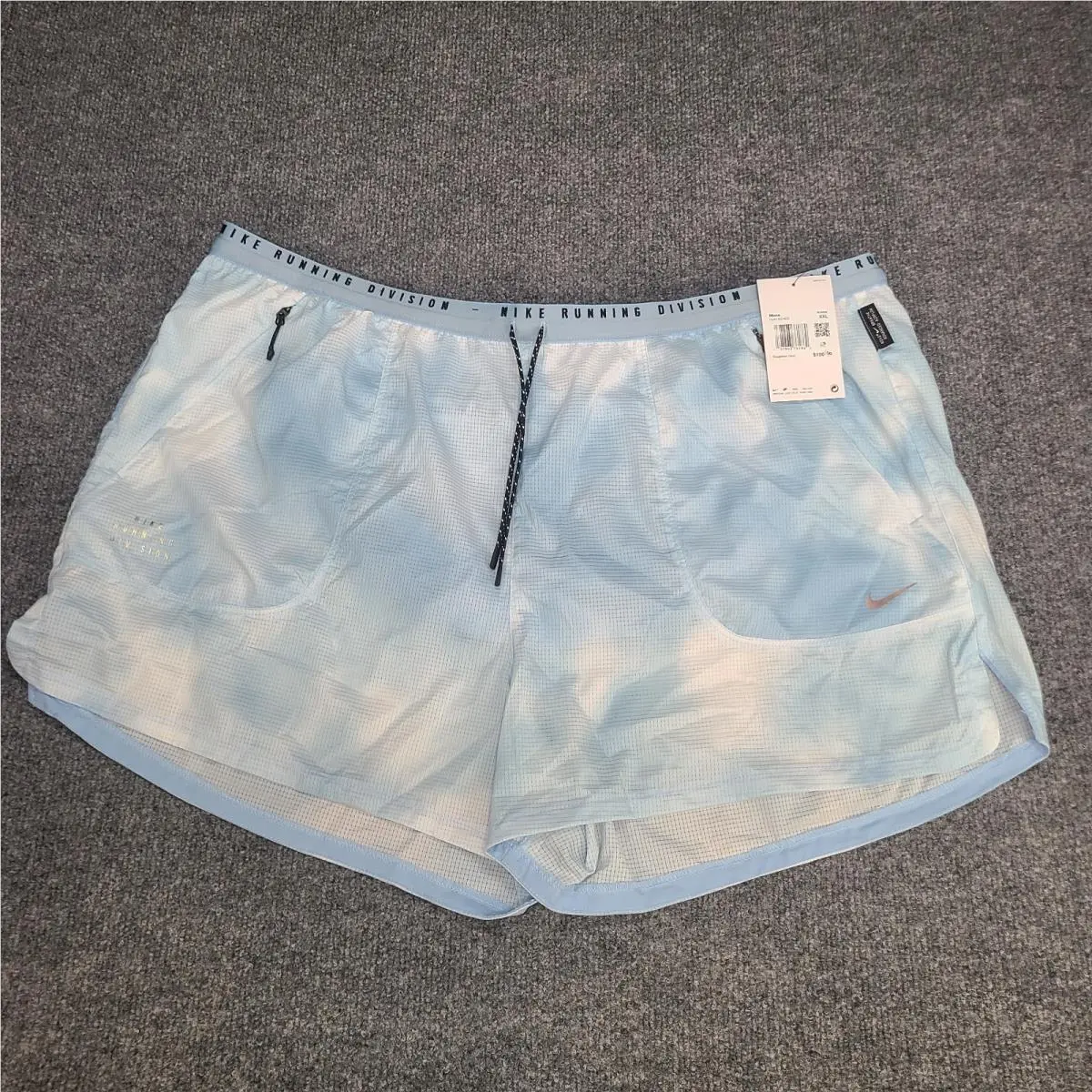 Nike Shorts Men 2XL Psychic Blue Running Division Breathe 4 Dri Fit Adv Lined
