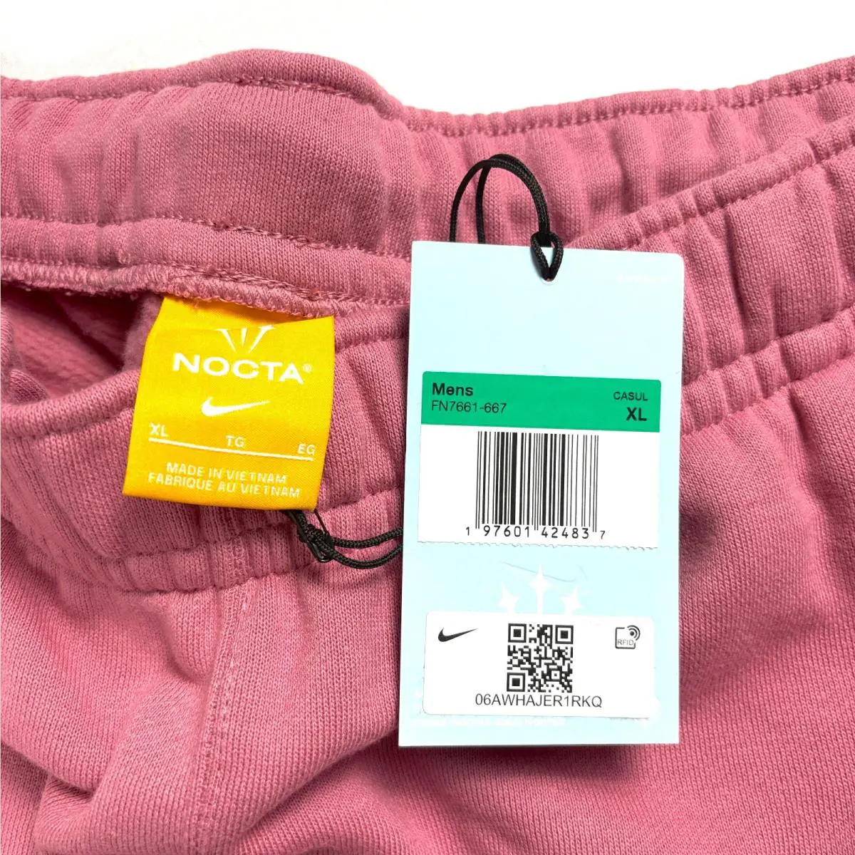 Nike clothing - Nocta Fleece CS Tracksuit Bottoms - Pink (UPC: 197601424837) 4