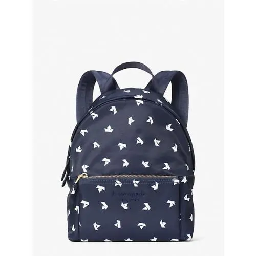 Kate Spade City Pack Paper Boats Med Backpack Squid Ink Multi Blue Whit