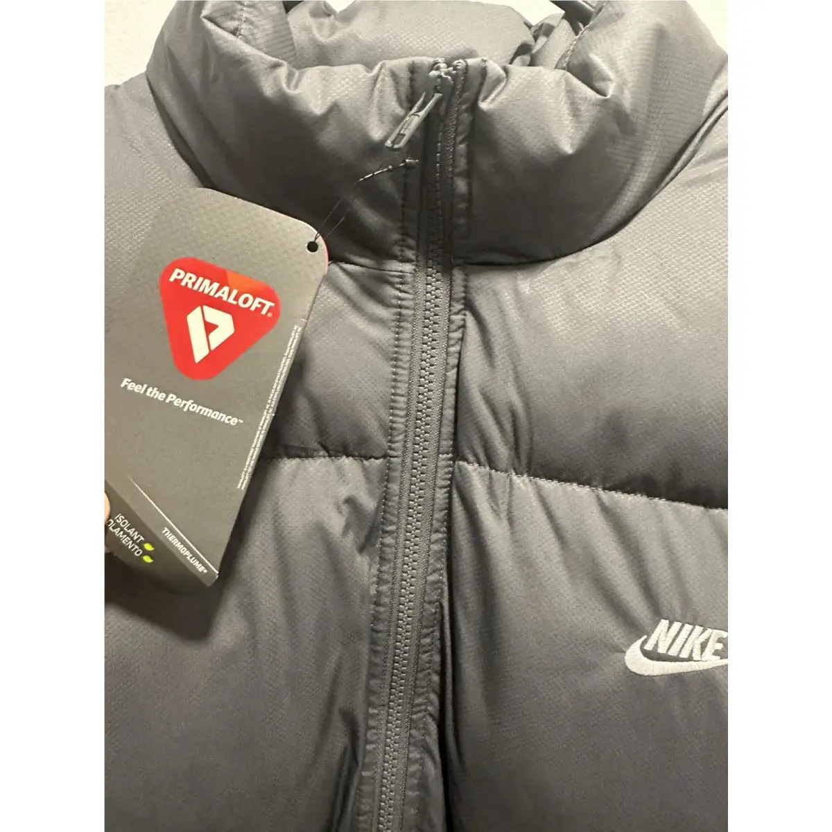 Nike clothing - Nike Sportswear Club PrimaLoft Water-Repellent Puffer Vest - FB7373-068 - Gray 1