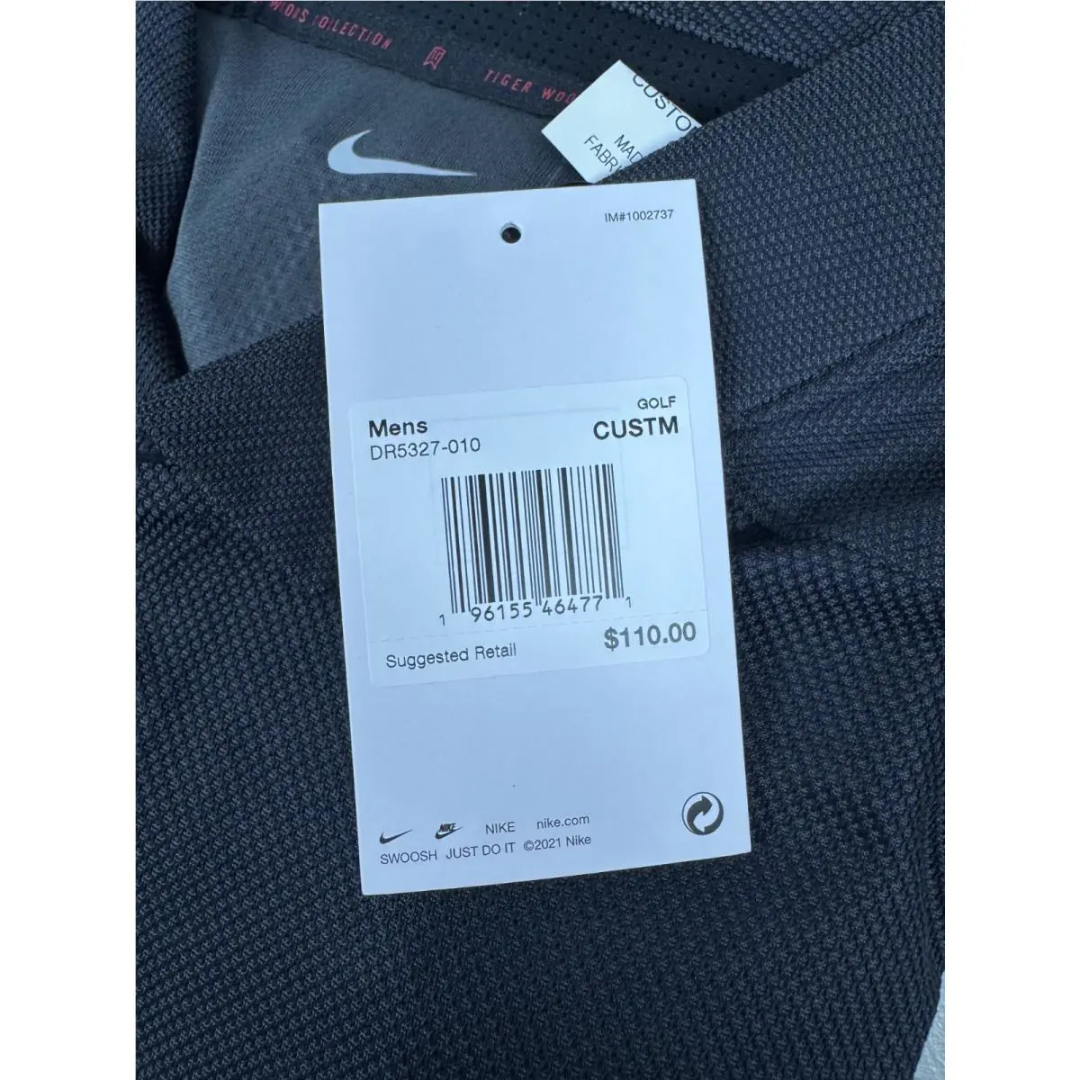 Nike clothing - Dri-FIT ADV Tiger Woods Golf Polo - DR5327-010 - Black (UPC: 196155464733) 7