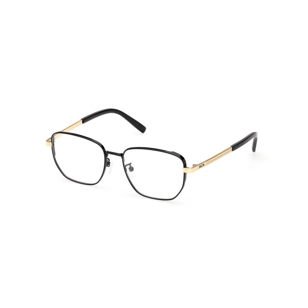 Mcm Worldwide MW 5021-H Shiny Black / Deep Gold 001 Size 53 Eyeglasses