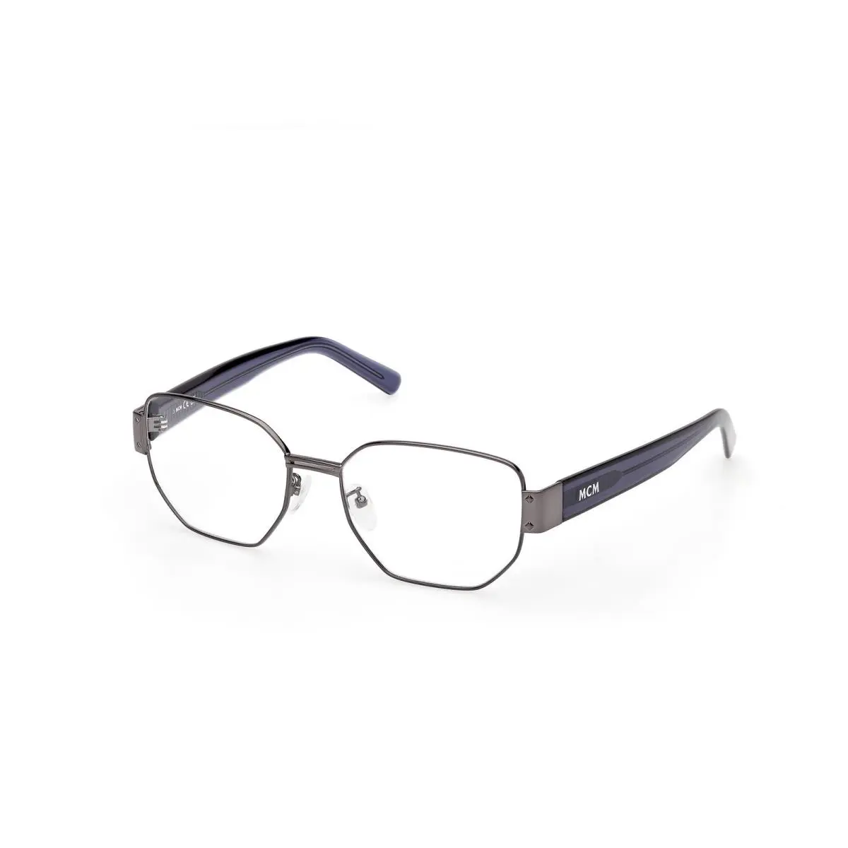 Mcm Worldwide MW 5016-H Shiny Gunmetal / Blue 008 Size 56 Eyeglasses