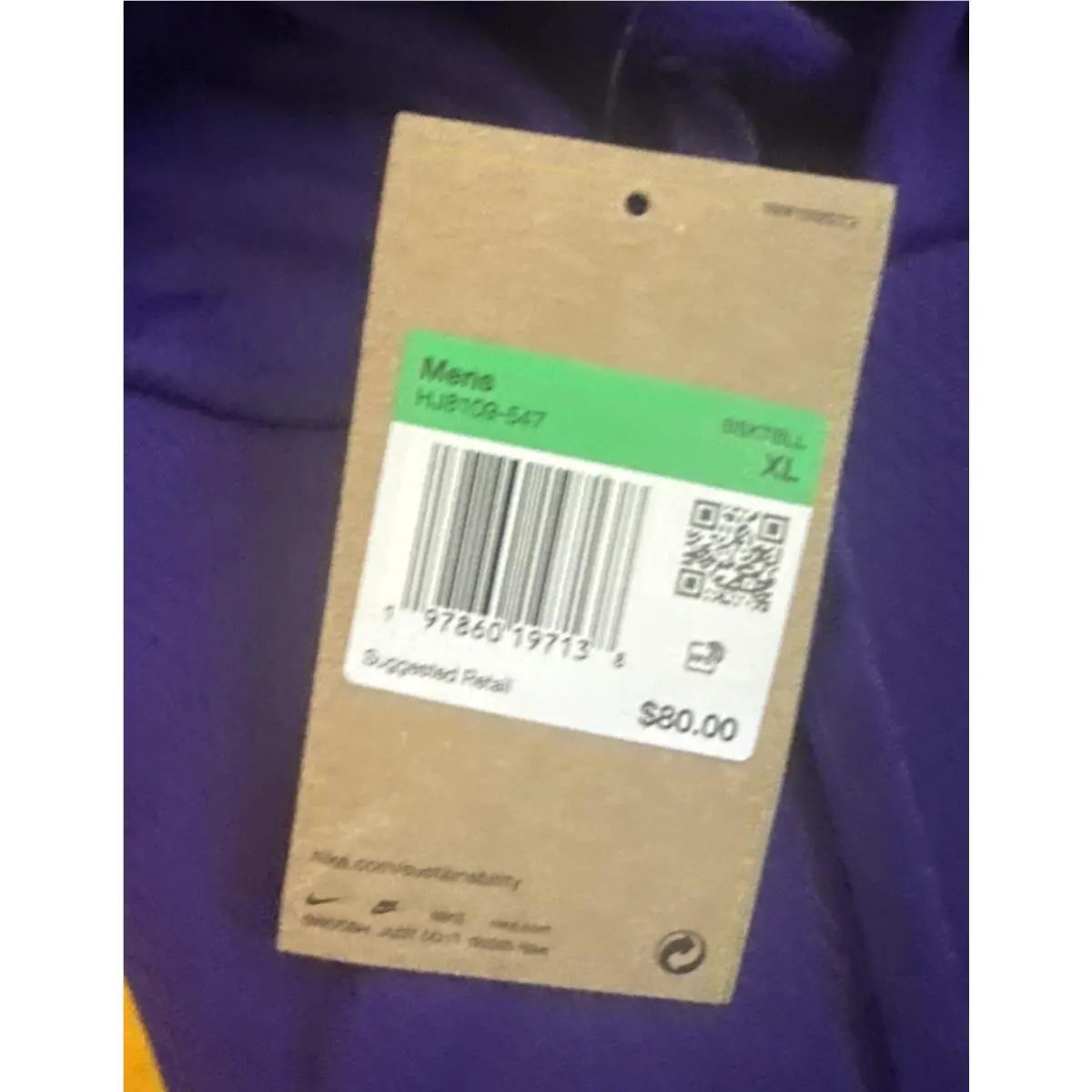 Nike clothing - HJ8109 - HJ8109 - Purple/Gold (UPC: 197860197138) 4