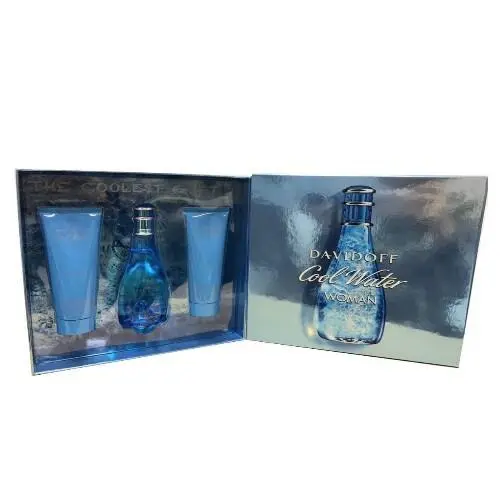 Cool Water by Davidoff 3pc Gift Set 3.4 oz Perfume + Shower Gel + Body Lotion