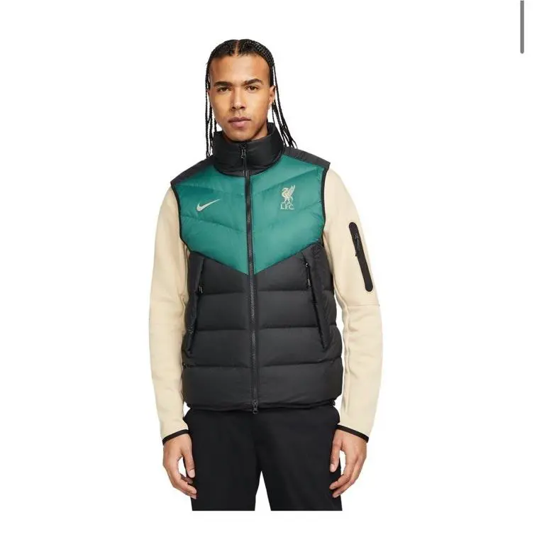 Nike clothing - Nike Liverpool FC Windrunner Down-Fill Vest - DA9774-011 - Black/Green 5