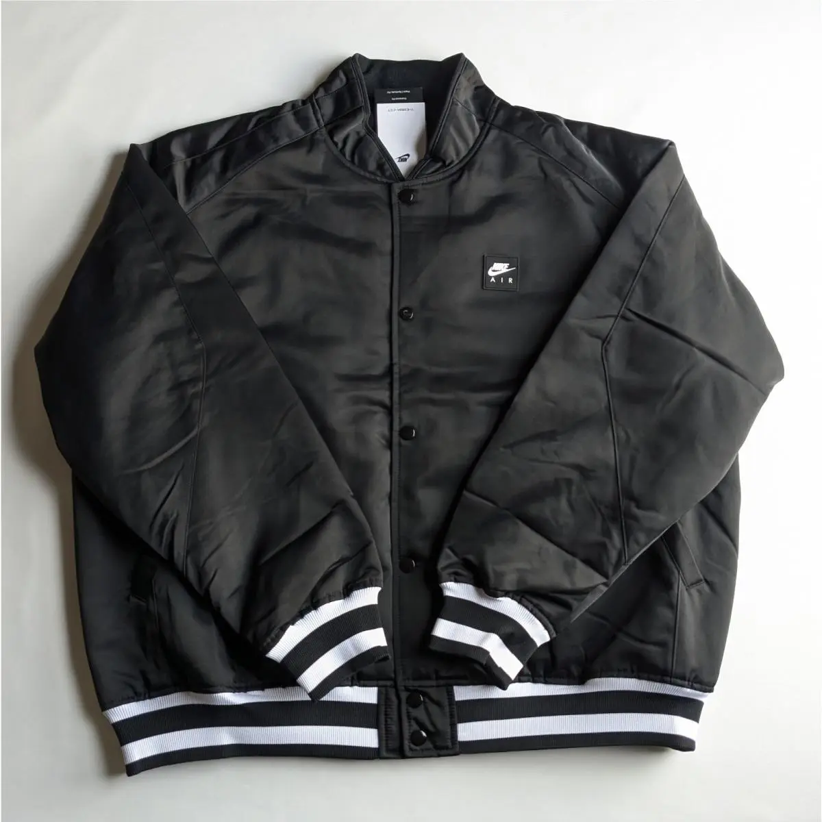 Nike Air Varsity Bomber Therma Fit Jacket Oversized Black Mens Size M HJ0301-010