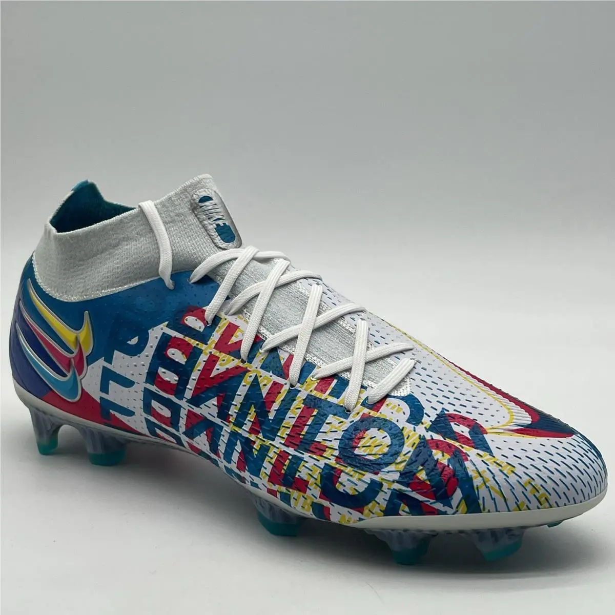 Nike Phantom GT Elite DF 3D FG Blue Pink CZ3458 468 Mens Size 11.5 Soccer Cleats