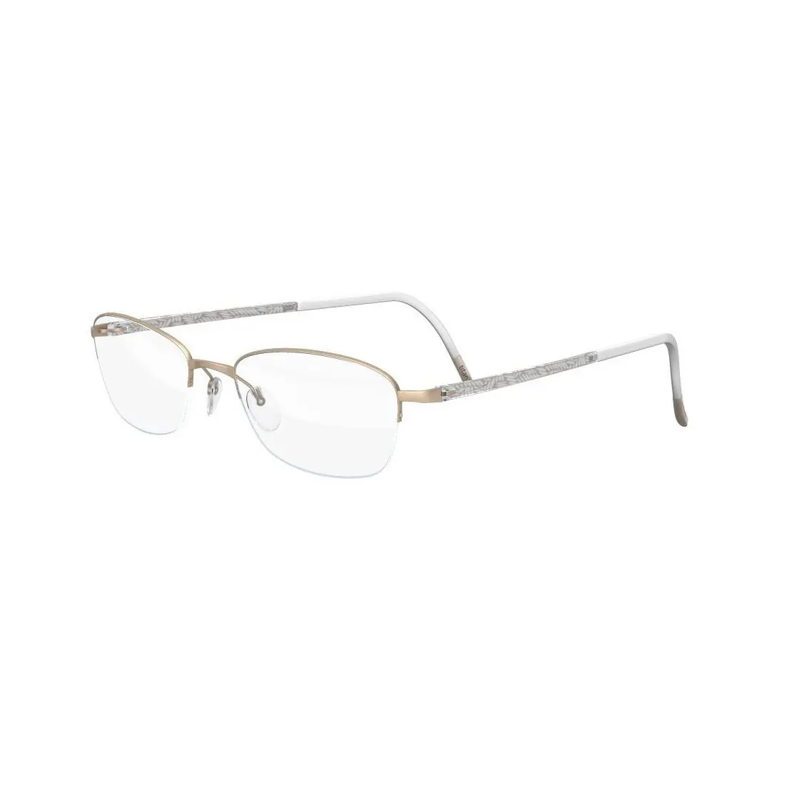 Eyeglass Frames Spx Illusion 4453 6053 Gold/crystal 52mm by Silhouette