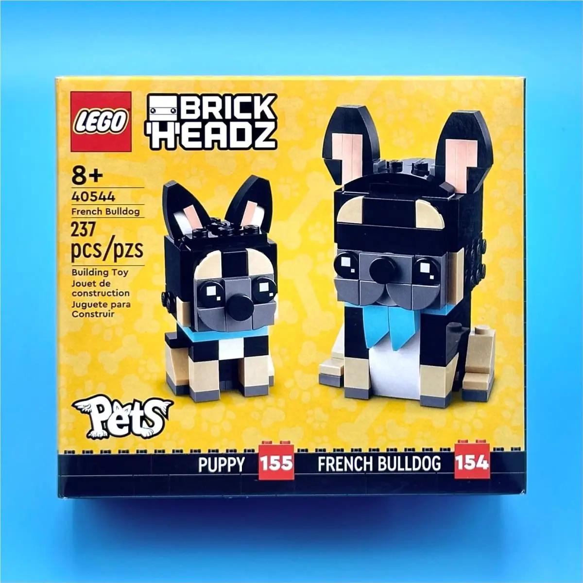 Lego Brickheadz Pets 154 155 French Bulldog Puppy 40544 237 Pcs
