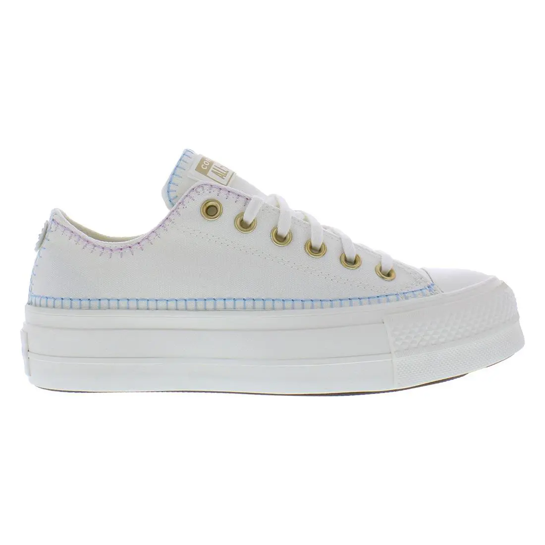 Converse Chuck Taylor All Star Lift Ox Womens Shoes - Egret/True Sky/Gold, Full: Egret/True Sky/Gold