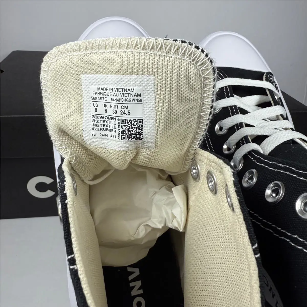 Converse shoes - Chuck Taylor All Star Move HI - 568497C - Black 3