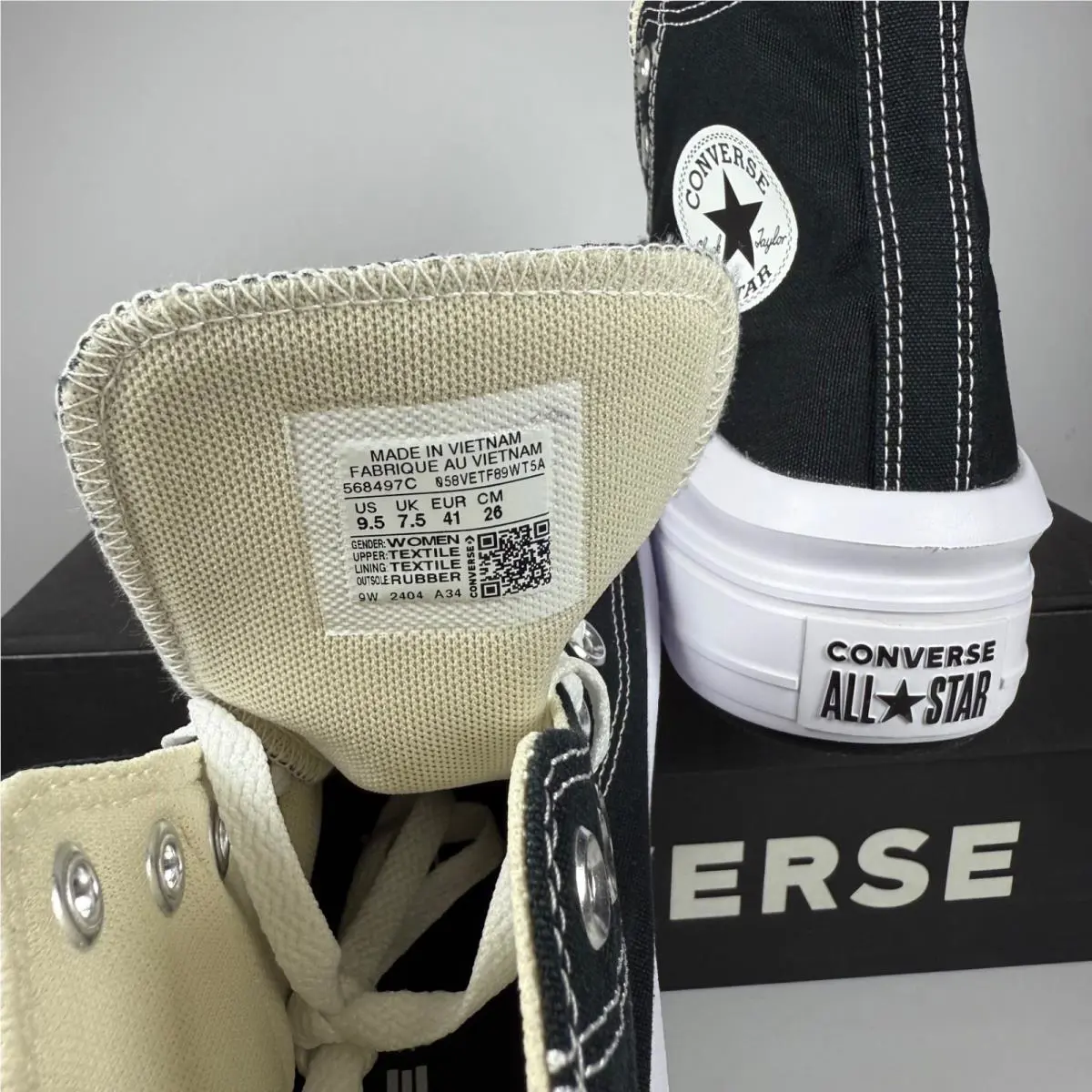 Converse shoes - Chuck Taylor All Star Move HI - 568497C - Black 1