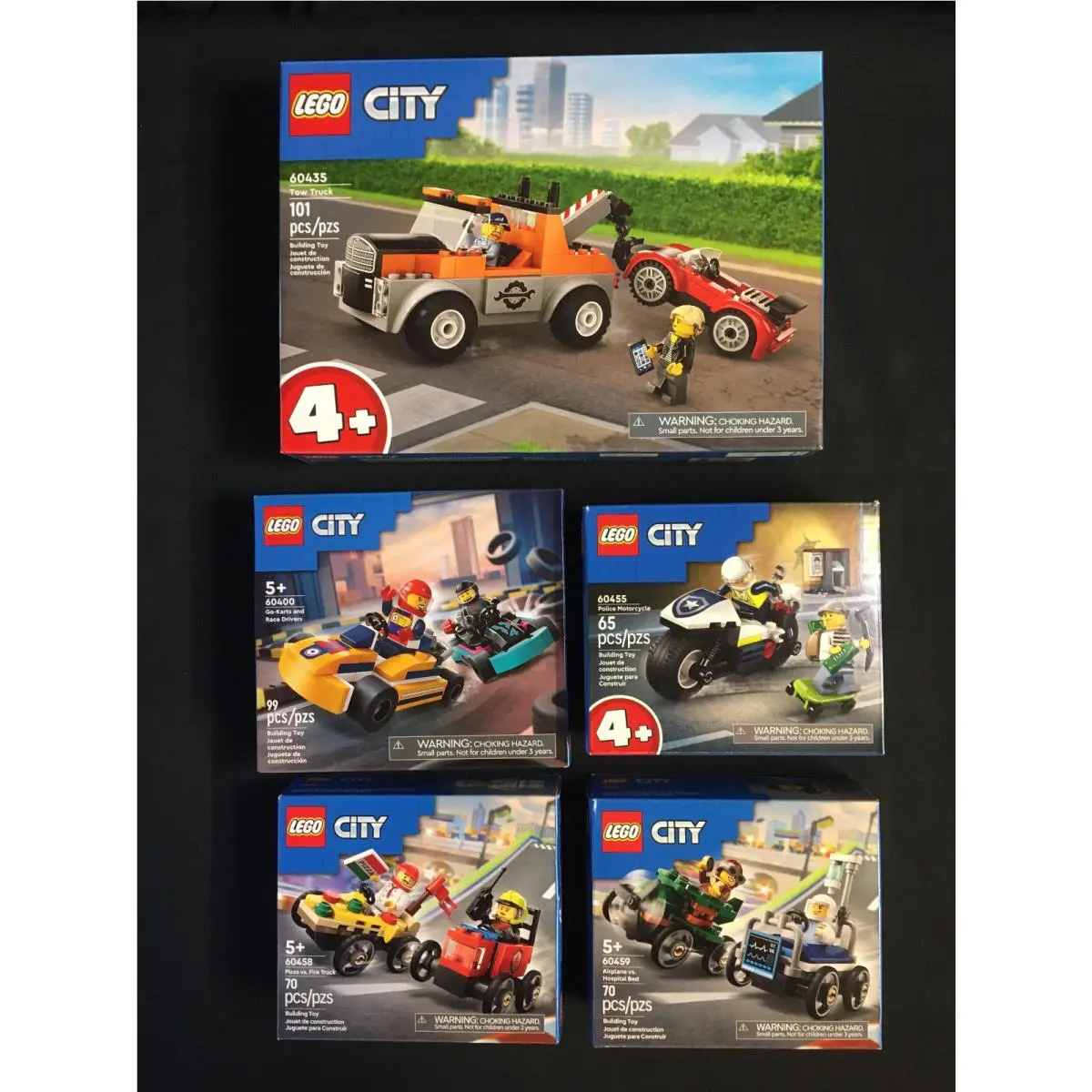 Five City Lego Sets - 60435 60400 60455 60458 60459 - All es