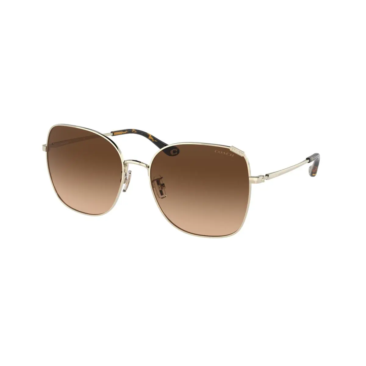 Coach HC 7133 c7997 Shiny Light Gold Dark br 900574 Sunglasses