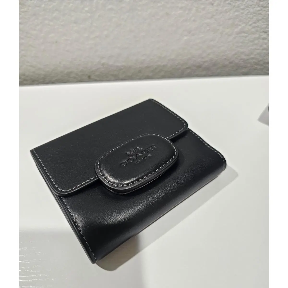 Coach CT985 Eliza Small Wallet Black Leather