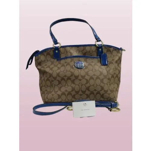 Coach Est. 1941 Peyton Pocket Signature Tote Cobalt Blue F19816