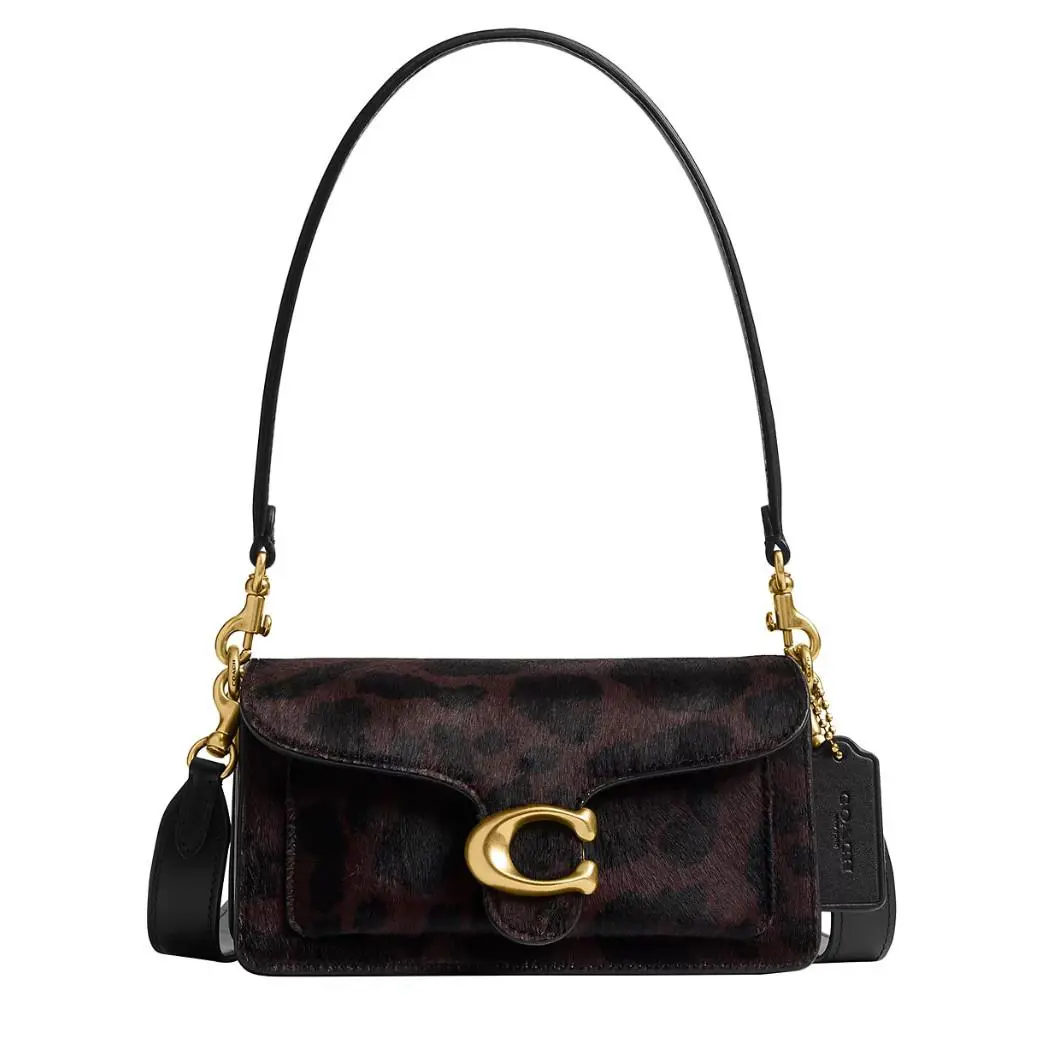 Coach Brooklyn Large Leather Shoulder Bag 39 Silver/black Brown