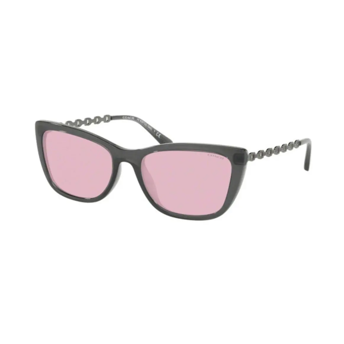Coach Sunglasses HC8257U 55370E 55 Transparent Gray 55-17-140