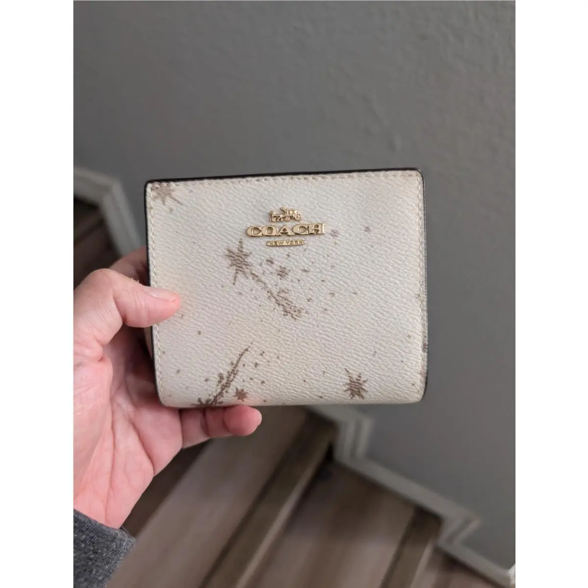 Coach CCL97 Snap Wallet In Star Print