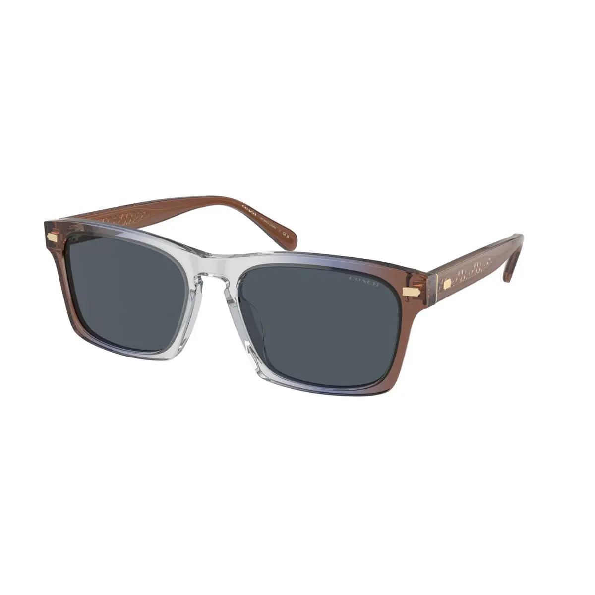 Coach HC 8397U cr628 Pecan Blue Grey Gradient 581587 Sunglasses