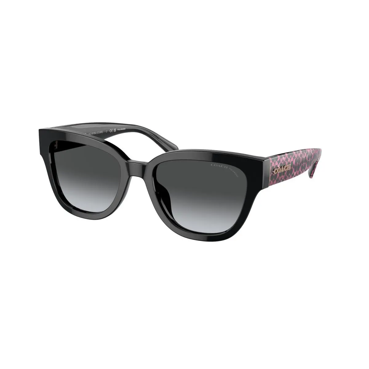 Coach HC 8379U cl920 Black Grey Gradient Pola 5002T3 Sunglasses