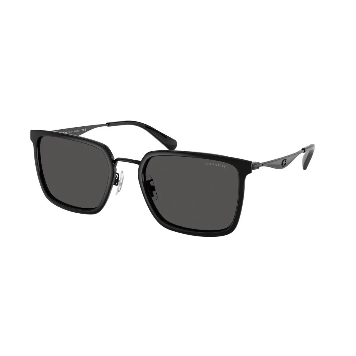 Coach HC 7171 cw226 Black Grey Solid 934487 Sunglasses