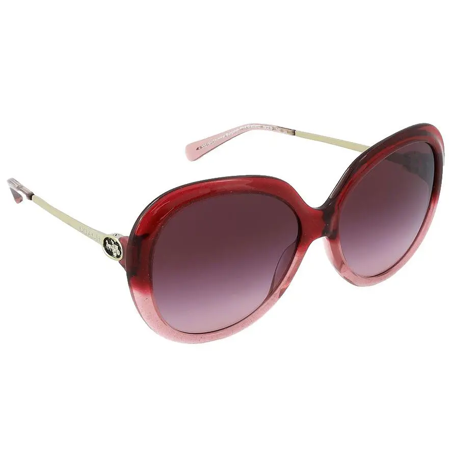 Coach Burgundy Gradient Round Ladies Sunglasses HC8314 55518H 59